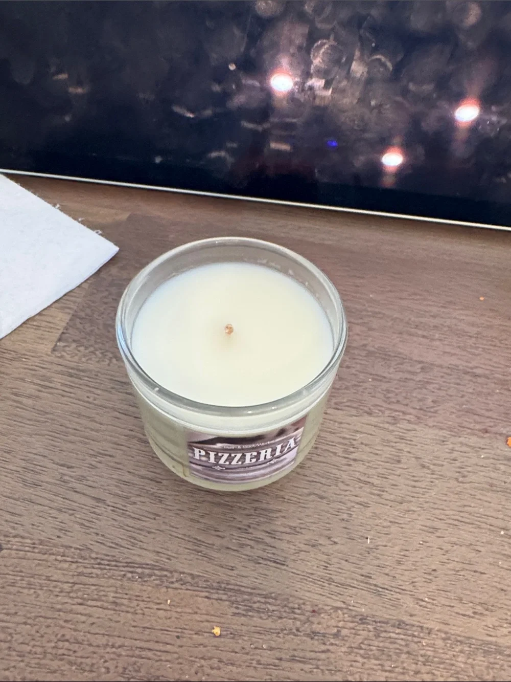 Bath & Body Works Pizzeria Candle - Cream with Silver Lid